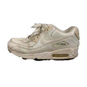 Nike Air Max Womens Solid White Reptile Alligator Sneakers Athletic Shoes 7